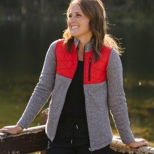 Zyia Red/Grey Ash Cabin Jacket